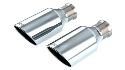 Borla - Borla 60718 Tip Kit Single Round Rolled Edge Angle-Cut Bright Chrome