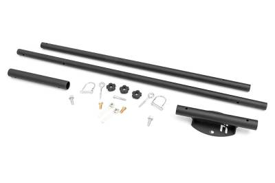 Rough Country Suspension Systems - Rough Country Bed Rail Mount Flag Pole Holder w/Pole Black 117503