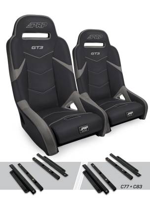 PRP - PRP A7301-PORXP-C83-203 GT3 Suspension Seats for Polaris RZR S 900/TrailXP 1000