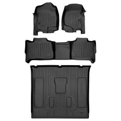 SMARTLINER - SMARTLINER BLACK 2-Row Floor Liners +Behind 2nd Row Cargo Liner Tahoe/Yukon