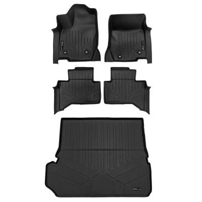 SMARTLINER - SMARTLINER Black Front/Rear Floor +Behind 2nd Cargo Liners for Lexus GX550 & LC