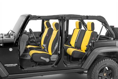 Diver Down - Diver Down 14167-2056 Seat Cover for 08-10 Wrangler JK 4DR Yellow Neoprene Pair