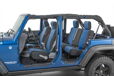 Diver Down - Diver Down 14167-2055 Seat Cover for 08-10 Wrangler JK 4DR Blue Neoprene Pair