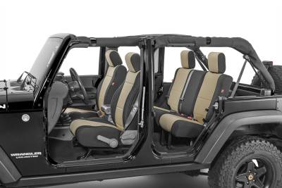 Diver Down - Diver Down 14167-2054 Seat Cover for 08-10 Wrangler JK 4DR Tan Neoprene Pair