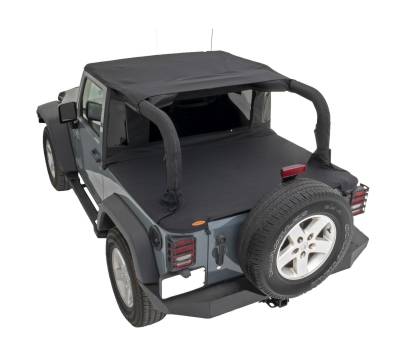 Bushwacker - Bushwacker Trail Armor Flatback Soft Top Black Twill for Wrangler JK 2DR 15235