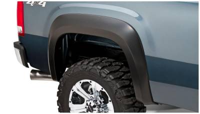 Bushwacker - Bushwacker Extend-a-Fender Rear Fender Flares Black GMC Sierra 40108-02