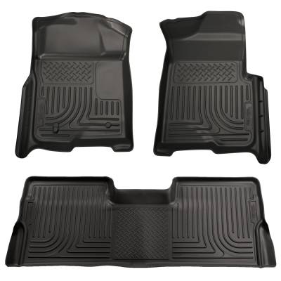 Husky Liners - Husky Liner 98391 Weatherbeater Front/Rear Floor Liners Black for Ford SD