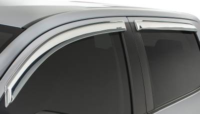 Stampede - Stampede 6349-8 Tape-Onz Sidewind Deflector 4DR Chrome for Toyota