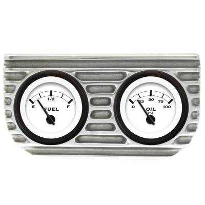 Vintage Parts - Vintage Parts VPAGB2FO Finned Dual Bezel Mount w/Aurora Fuel & Oil Gauges
