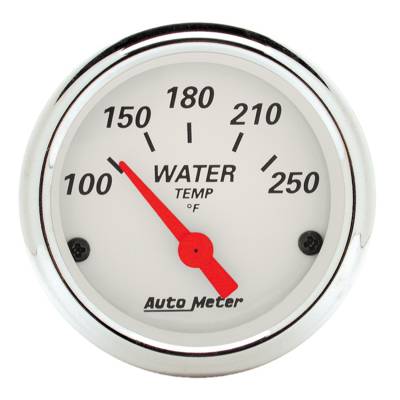 AutoMeter - AutoMeter 1337 Arctic White Electric Water Temp Gauge 100-250°F 2-1/16"