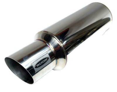 BLOX - BLOX Racing BXEX-00100 Stainless Steel Universal Street Muffler w/Silencer