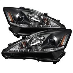 Spyder Auto - Spyder Auto 5080059 Projector Style Headlights Black/Clear for 06-10 IS250/350