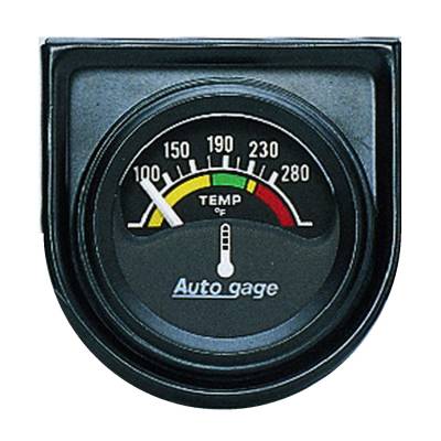 AutoMeter - AutoMeter 2355 Autogage Air Core Water Temp Gauge 100-280°F 1-1/2" Short Sweep