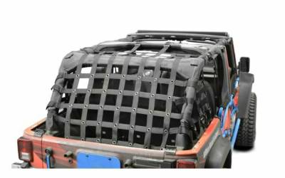 Steinjager - Steinjager Rear Teddy Top Cargo Net Black for Wrangler JK 4DR J0046253