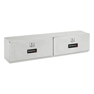 TrailFX - TrailFX 170961 Top Mount Tool Box 96" Bright Polished Aluminum 2DR