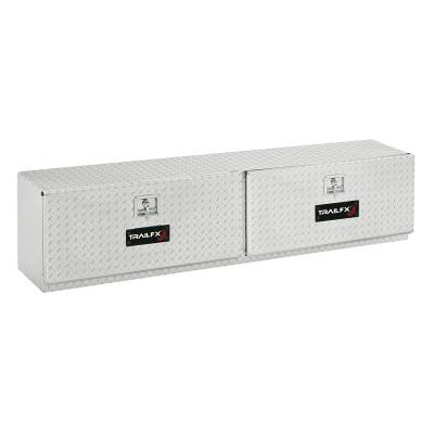 TrailFX - TrailFX 170901 Top Mount Tool Box 90" Bright Polished Aluminum 2DR