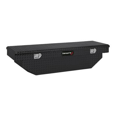 TrailFX - TrailFX 110632 Crossover Tool Box Angled Single Lid 19"x63"x13" Black Aluminum