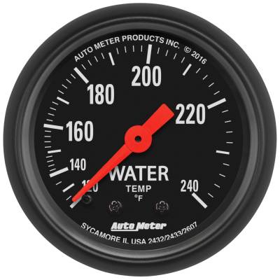 AutoMeter - AutoMeter 2607 Z-Series Water Temperature Gauge 120-240°F 2-1/16" Full Sweep