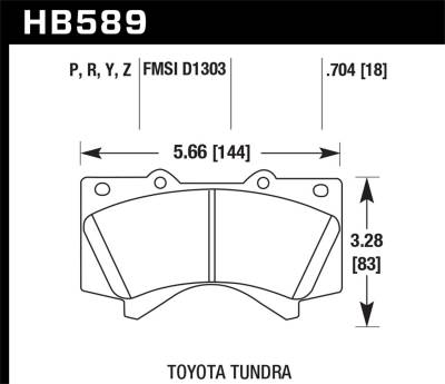 Hawk Performance - Hawk Performance LTS Light Truck & SUV Brake Pads HB589Y.704