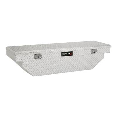 TrailFX - TrailFX 110601 Crossover Tool Box Angled Single Lid 19x60x13" Polished Aluminum