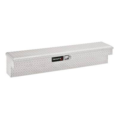 TrailFX - TrailFX 160601 Side Mount Tool Box 60x11-1/4x11" Bright Aluminum Single Lid