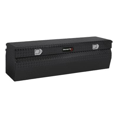 TrailFX - TrailFX 150562 Angled Chest Tool Box 54x19.88x17.13" Black Alumi 13.5 Cu Ft