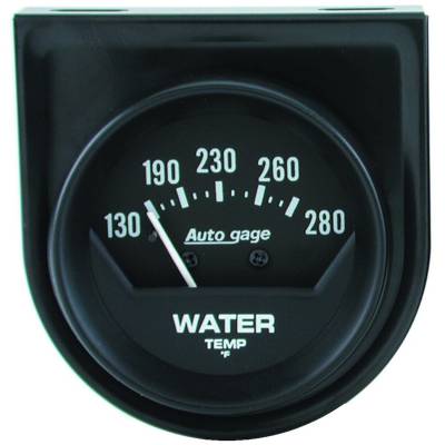 AutoMeter - AutoMeter 2361 Autogage Water Mech Temp Gauge 130-280°F/6' 2-1/16" Short Sweep