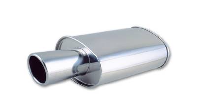 Vibrant Performance - Vibrant 1046 STREETPOWER Oval Muffler 4" Round Angle Cut Tip 2.5" Inlet