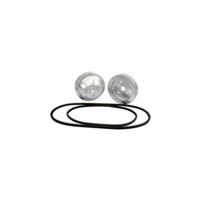 Allstar Performance - Allstar Performance ALL31080 SBC 11 Pulley Kit Block Mount Power Steering Pump
