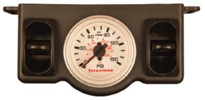 Firestone Ride-Rite - Firestone Ride-Rite 2574 Pneumatic Pressure Dual Control Gauge White
