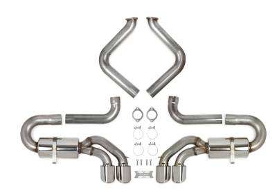 Hooker BlackHeart - Hooker BlackHeart 70401343-RHKR Axle Back Exhaust System for 97-04 Corvette C5