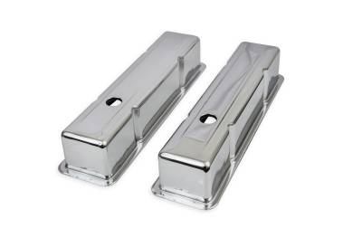 Mr Gasket - Mr Gasket 9801 Valve Cover Chrome Plated Tall Pair for Buick/Checker/Chevy