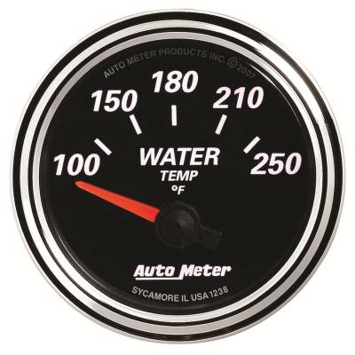 AutoMeter - AutoMeter 1238 Air Core Designer Black II Water Temp Gauge 2-1/16" 100-250 °F