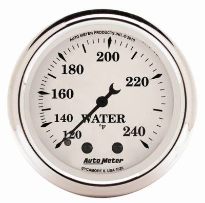 AutoMeter - AutoMeter 1632 Old Tyme White Water Temperature Gauge 120-240°F 2-1/16" Mech
