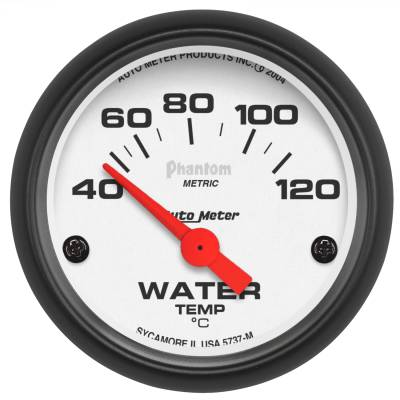 AutoMeter - AutoMeter 5737-M Phantom Electric Water Temperature Gauge 40-120°C 2-1/16"