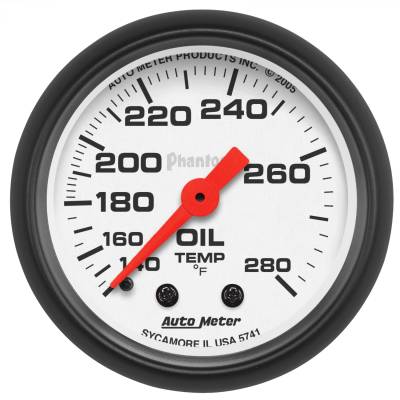 AutoMeter - AutoMeter 5741 Phantom Mechanical Oil Temperature Gauge 140-280F 2-1/16"