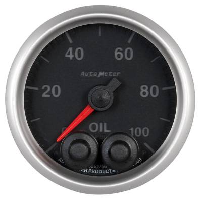 AutoMeter - AutoMeter 5652 Elite Series Oil Pressure Gauge 0-100 PSI 2-1/16" Stepper Motor