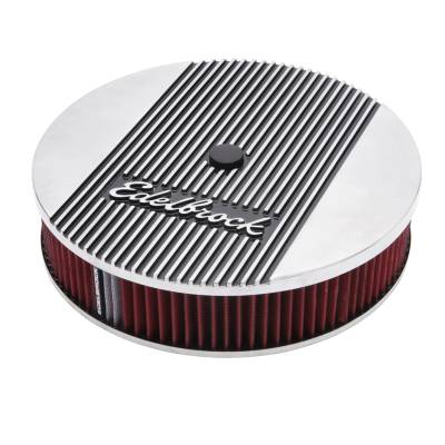 Edelbrock - Edelbrock 4266 Elite 2 Pol. 14" Round Air Cleaner 3" Pro-Flo Element Deep Flange