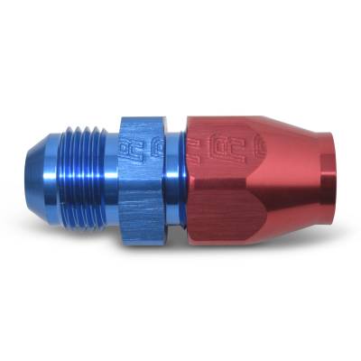 Russell - Russell 639230 8AN Male 37-DEG To 1/2" Line Alum. Fuel Line Adapter w/Red/Blue