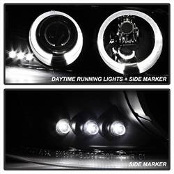 Spyder Auto - Spyder Auto 5078292 LED Halo Projector Headlights Black/Smoked