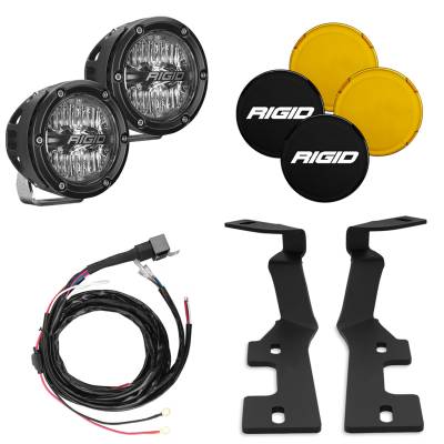 Rigid Industries - Rigid Industries 46718 A-Pillar 4" 360-Series LED Light Kit for 19+ Ram 1500 TRX