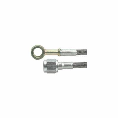Allstar Performance - Allstar Performance ALL46440-21 21" #4 Braided Line -4 Straight/10mm Banjo