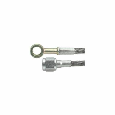 Allstar Performance - Allstar Performance ALL46440-18 18" #4 Braided Line -4 Straight/10mm Banjo