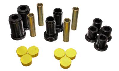 Energy Suspension - Energy Suspension 5.3137G Control Arm Bushing Set Front Polyurethane Black