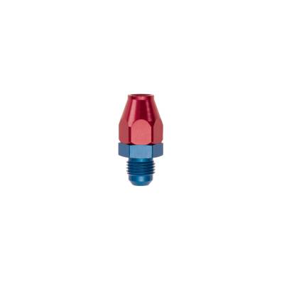 Russell - Russell 639210 6AN Male 37-DEG To 3/8" Line Alum. Fuel Line Adapter w/Red/Blue