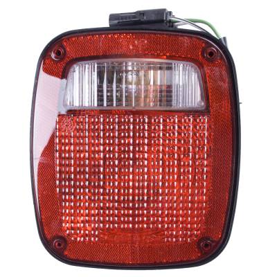 Omix - Omix 12403.13 Left Black Taillight for Jeep YJ/TJ Wrangler
