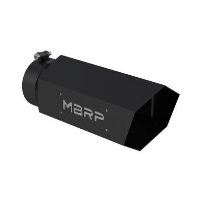 MBRP Exhaust - MBRP Exhaust T5166BLK Black Series Universal 5" Hexagon Shaped Tip