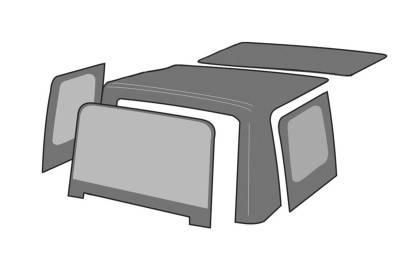Rampage - Rampage 912835 Factory Replacement Soft Top Black Diamond for 97-06 Wrangler TJ