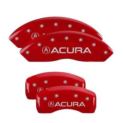 MGP Caliper Covers - MGP Caliper Covers 39001SACURD Front/Rear 4pc Red Acura TL
