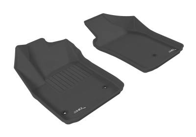 3D MAXpider - MAXpider L1FA00311509 Kagu Floor Mat Front Black for Fiat 5 5e